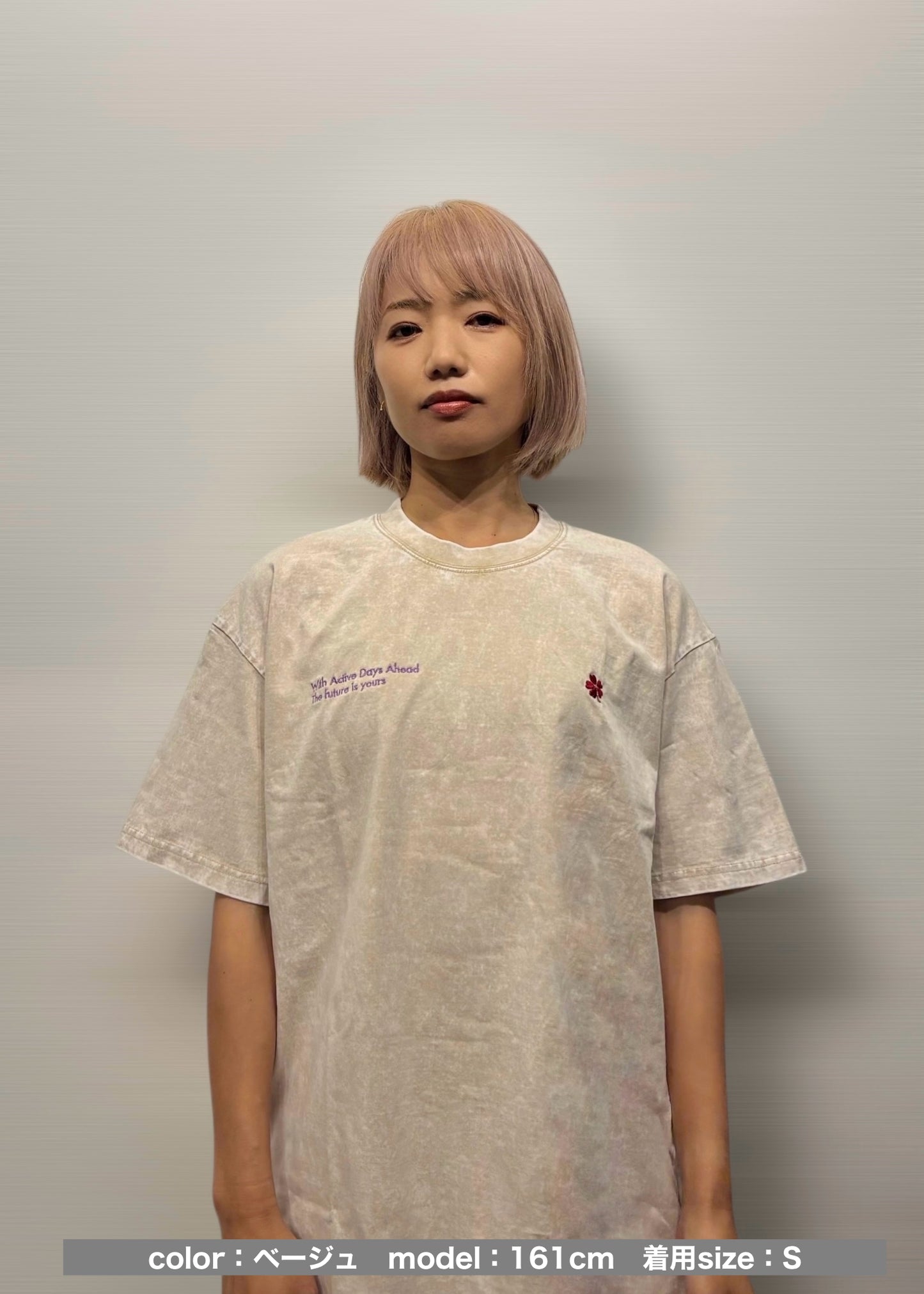 YUTORI cotton T-shirt［ベージュ］